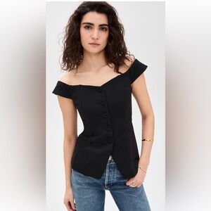 Favorite Daughter “The One I Want” Black Buttoned Top